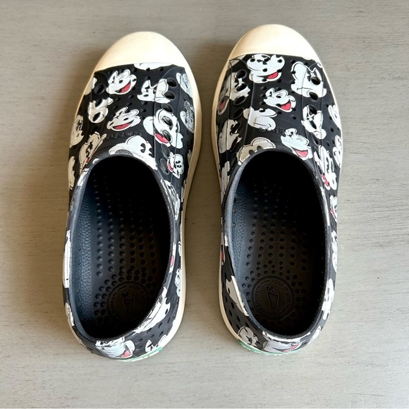 Native Jefferson Disney Parks Mickey Mouse Slip On Shoes Size M3/W5 Black - Picture 7 of 12